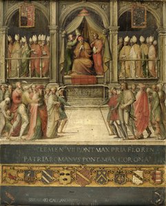 Coronación del Papa Pablo II (1417-71) 1534 de Giovanni di Lorenzo Cini